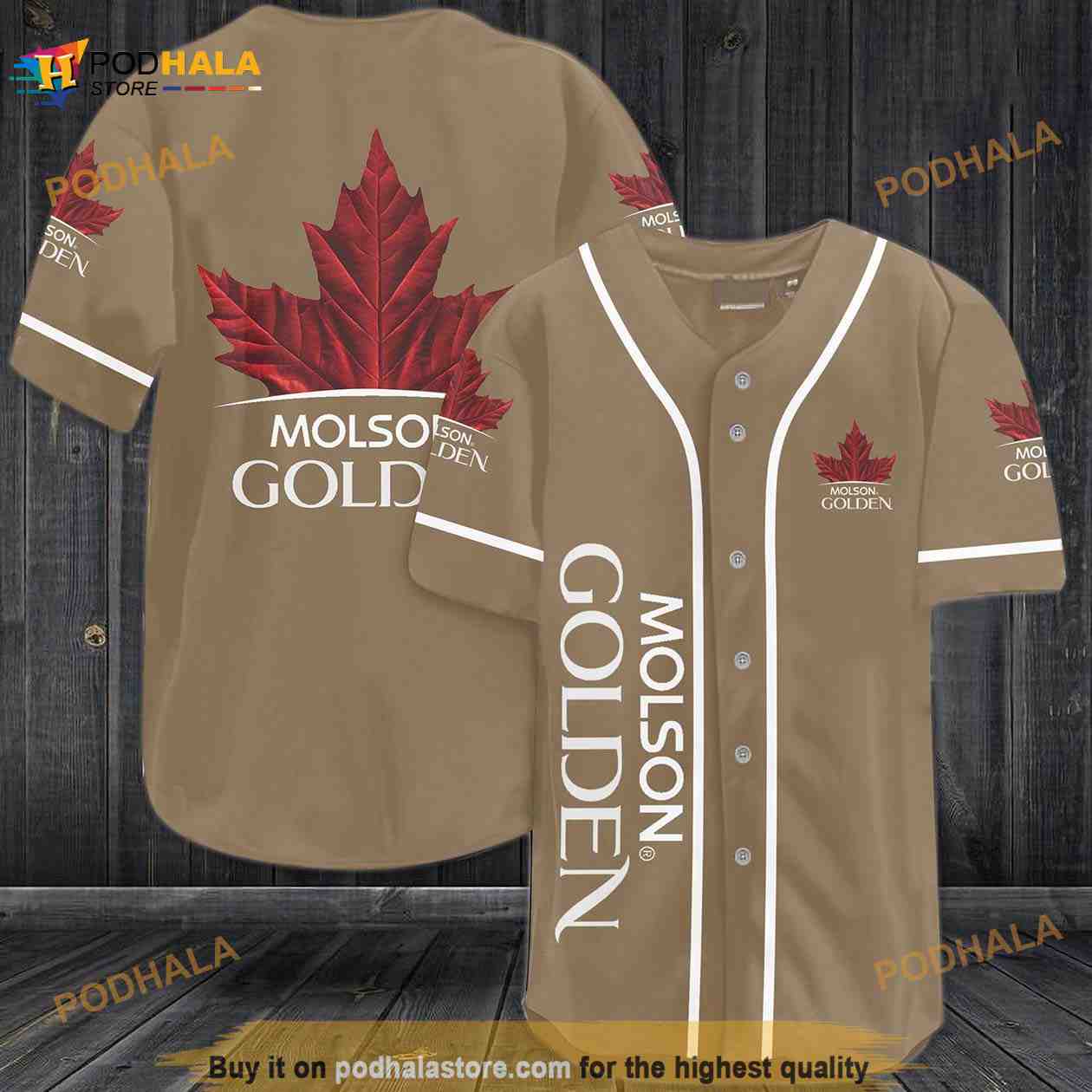 Molson Golden 3D Baseball Jersey Shirt Molson Golden 3D Baseball Jersey Shirt