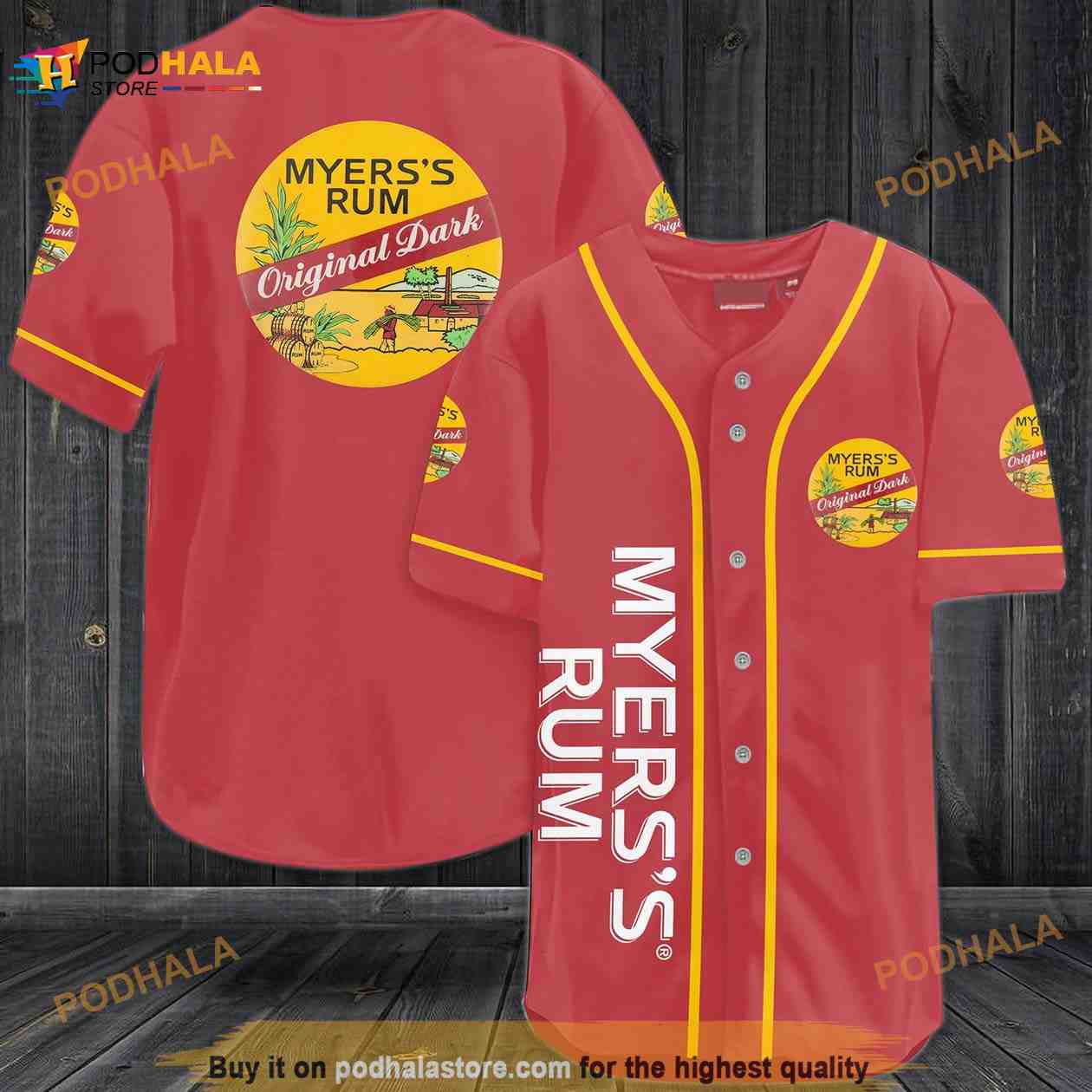 Myers’s Rum All Over Print Unisex 3D Baseball Jersey Myers’s Rum All Over Print Unisex 3D Baseball Jersey