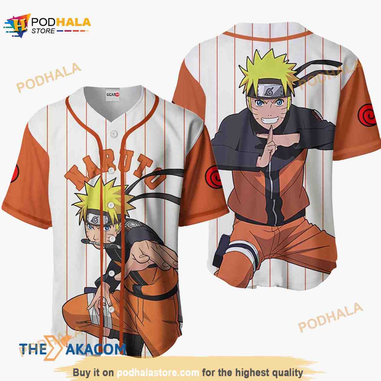 Naruto Uzumaki Anime Sport Style 3D Baseball Jersey Shirt Naruto Uzumaki Anime Sport Style 3D Baseball Jersey Shirt