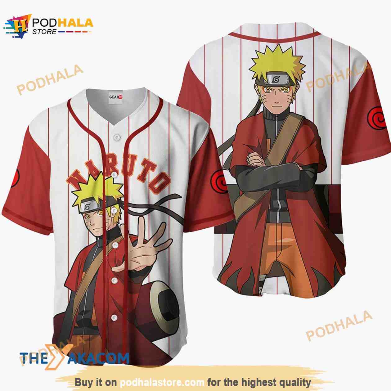 Naruto Uzumaki Sage Anime Sport Style 3D Baseball Jersey Shirt Naruto Uzumaki Sage Anime Sport Style 3D Baseball Jersey Shirt