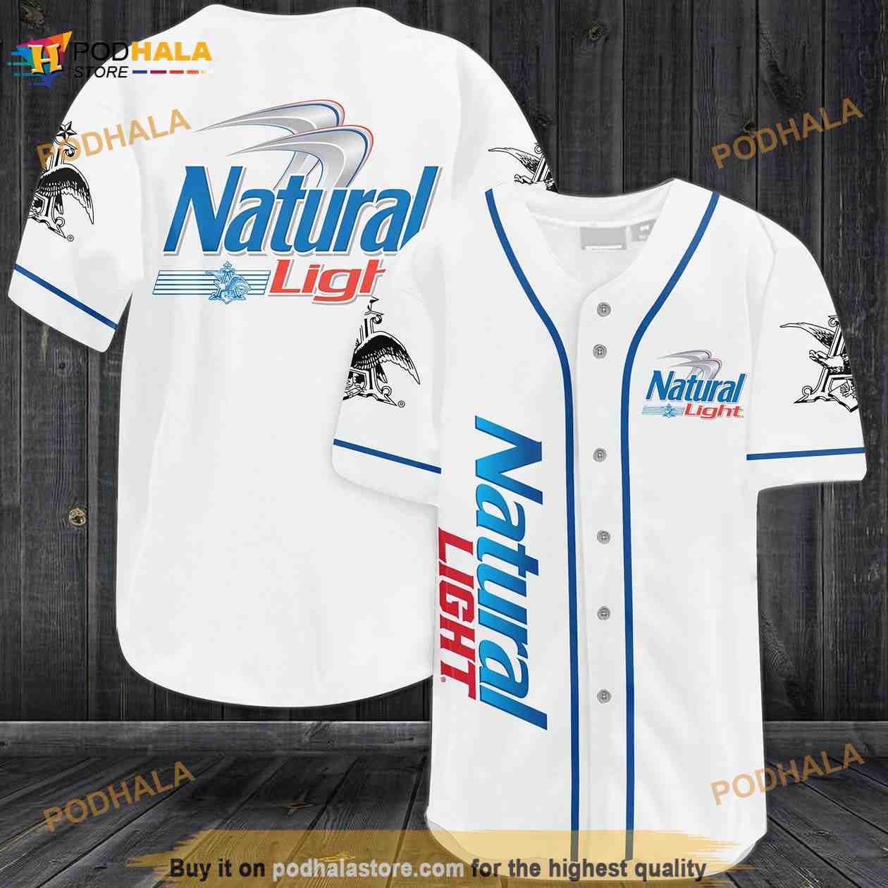 Natural Light Beer 3D Baseball Jersey Natural Light Beer 3D Baseball Jersey