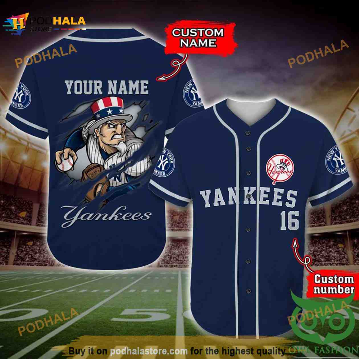 New York Yankees 3D Baseball Jersey Personalized Name Number New York Yankees 3D Baseball Jersey Personalized Name Number