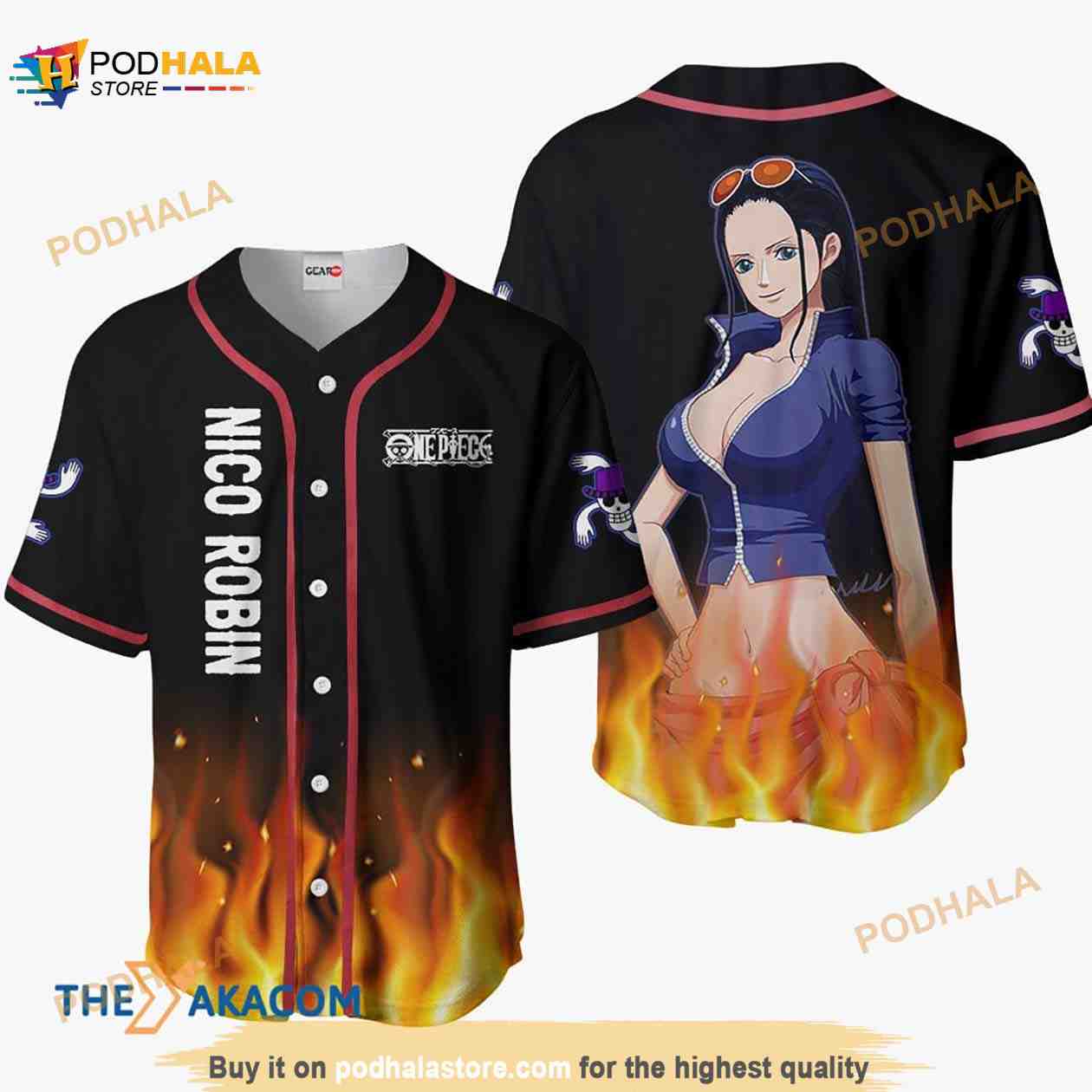Nico Robin Anime 3D Baseball Jersey Shirt Nico Robin Anime 3D Baseball Jersey Shirt
