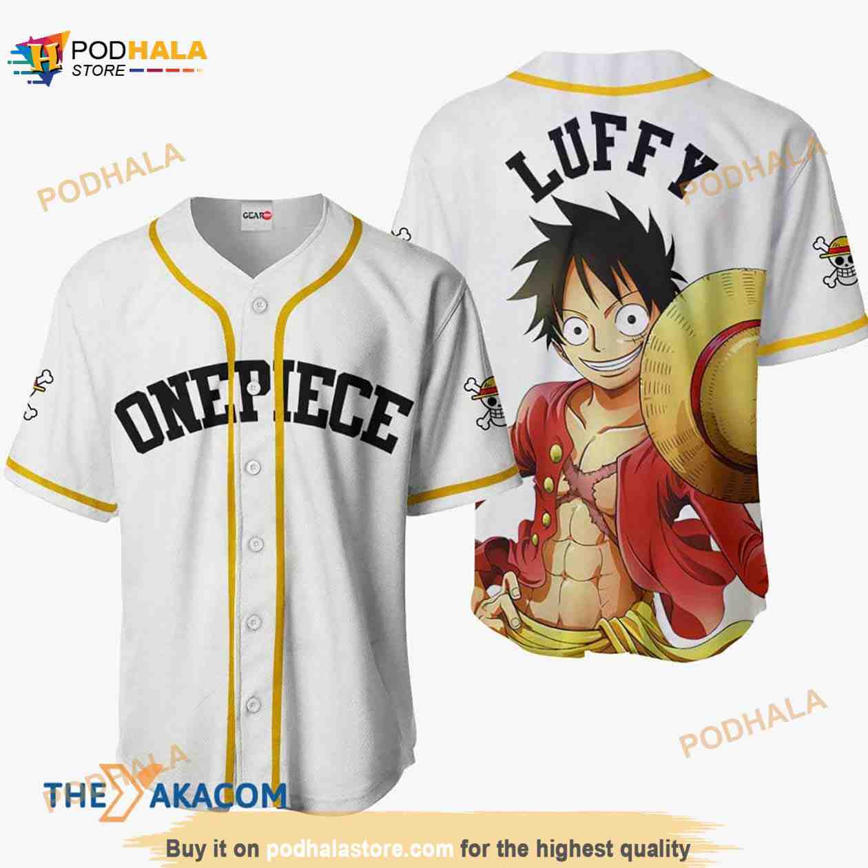 One Piece Monkey D Luffy Anime 3D Baseball Jersey Shirt One Piece Monkey D Luffy Anime 3D Baseball Jersey Shirt