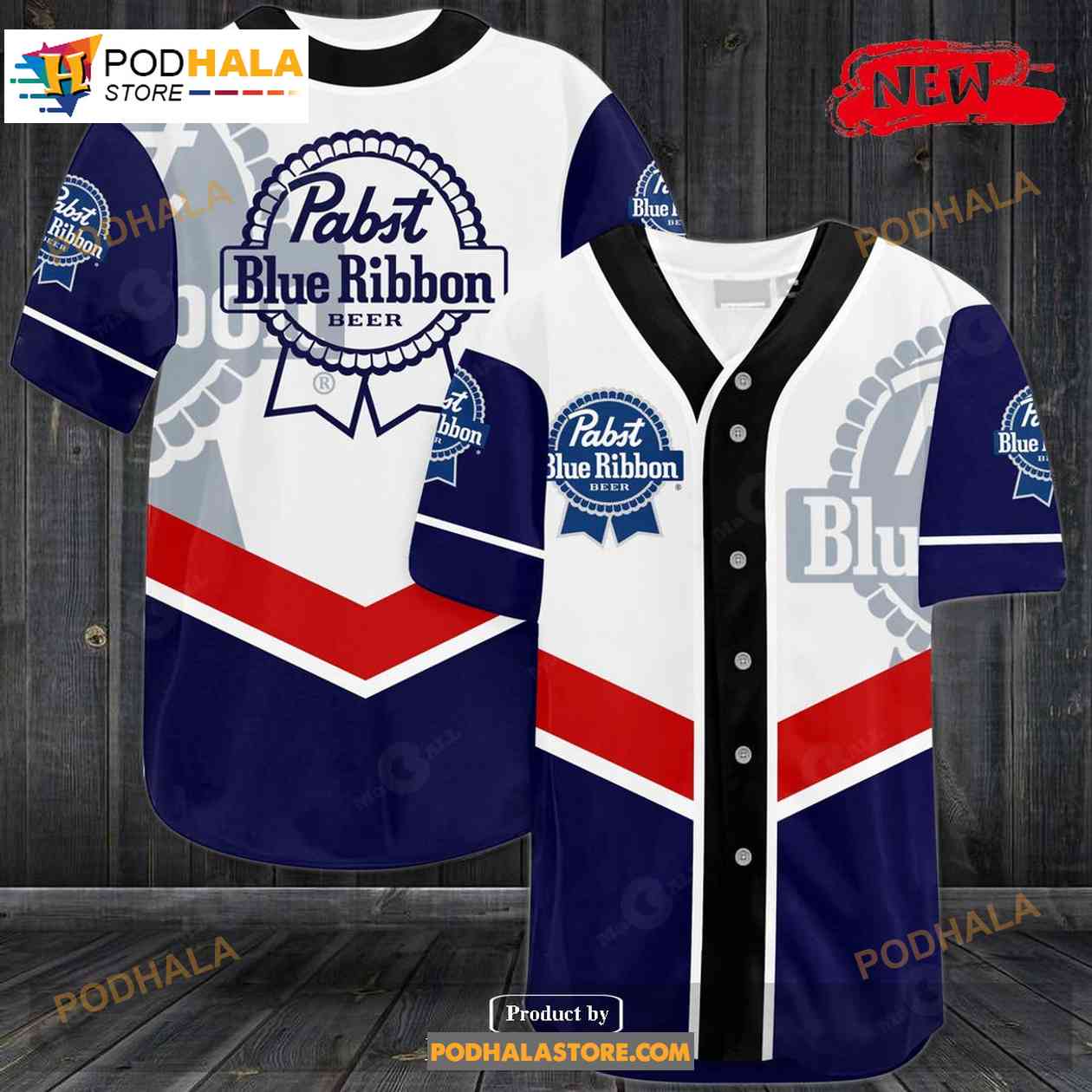 Pabst Blue Ribbon Beer Baseball Jersey Pabst Blue Ribbon Beer Baseball Jersey