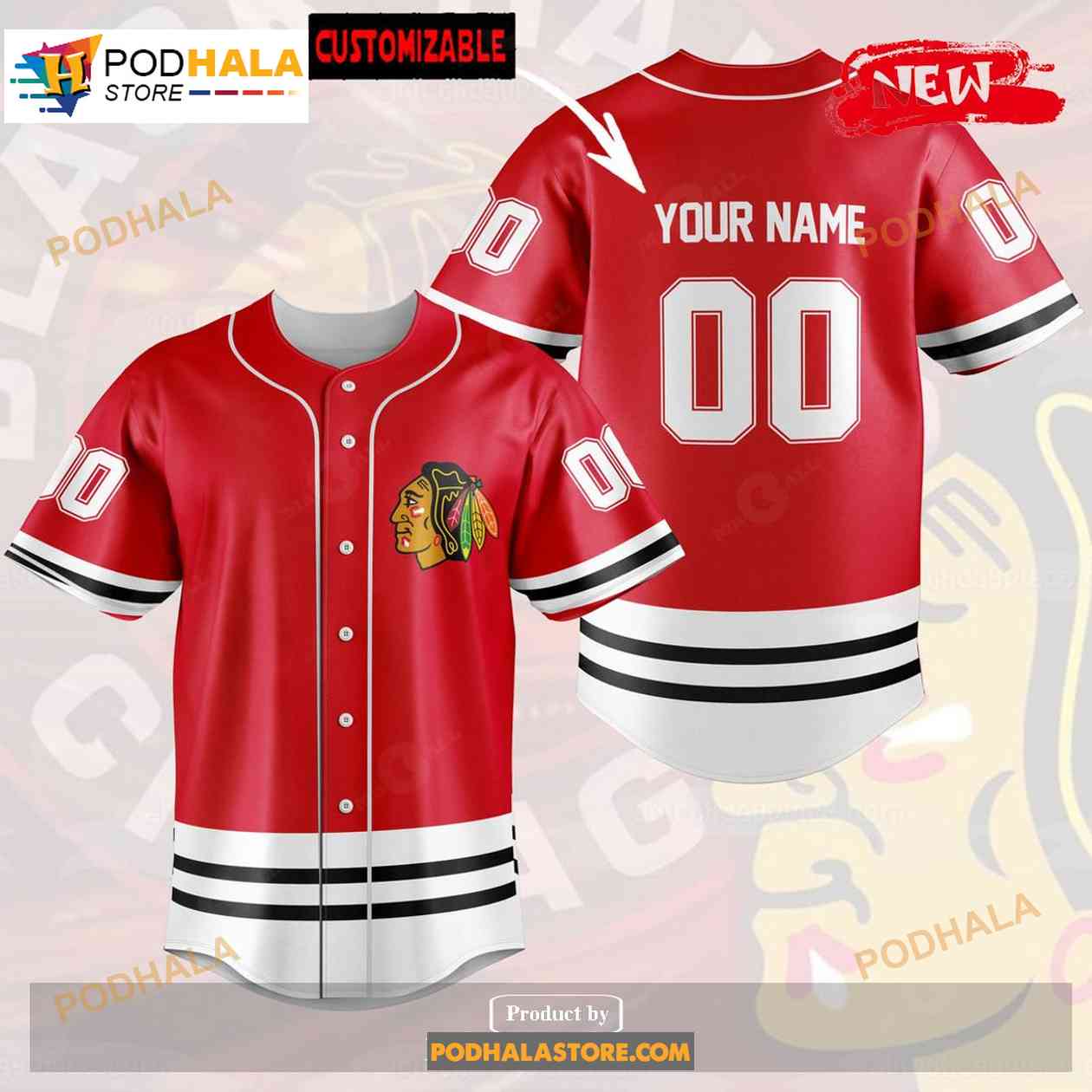 Personalized Chicago Blackhawks Sport Design For Fans Baseball Jersey Personalized Chicago Blackhawks Sport Design For Fans Baseball Jersey