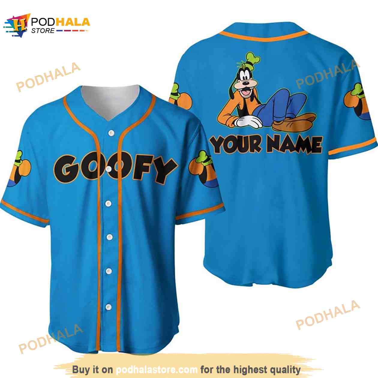 Personalized Chilling Goofy Dog Disney 3D Baseball Jersey Personalized Chilling Goofy Dog Disney 3D Baseball Jersey