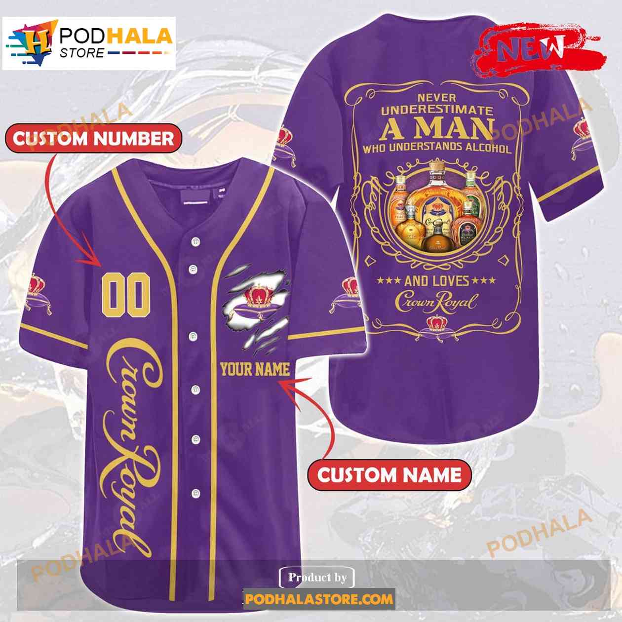 Personalized Crown Royal Never Underestimate A Man All Over Print 3d Unisex Baseball Jersey Personalized Crown Royal Never Underestimate A Man All Over Print 3d Unisex Baseball Jersey