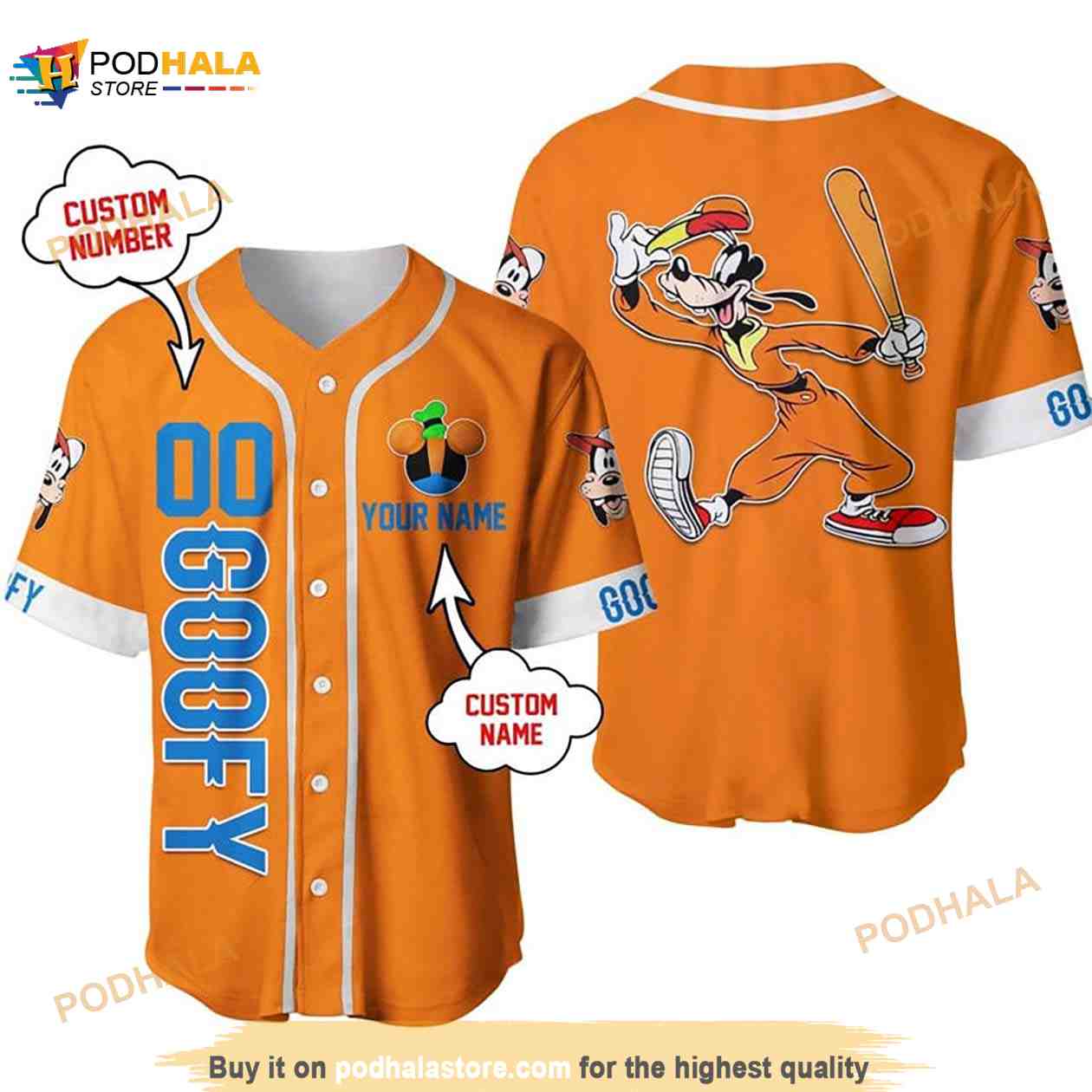 Personalized Happy Goofy Dog Disney 3D Baseball Jersey Personalized Happy Goofy Dog Disney 3D Baseball Jersey