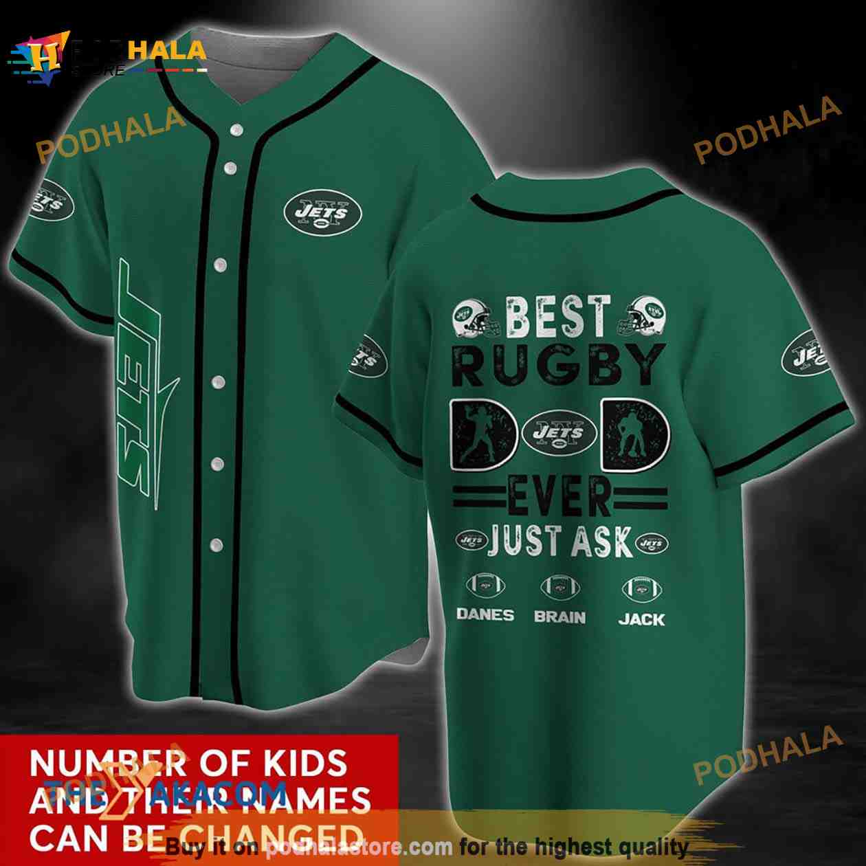 Personalized Name New York Jets NFL 3D Baseball Jersey Shirt For Fans Personalized Name New York Jets NFL 3D Baseball Jersey Shirt For Fans