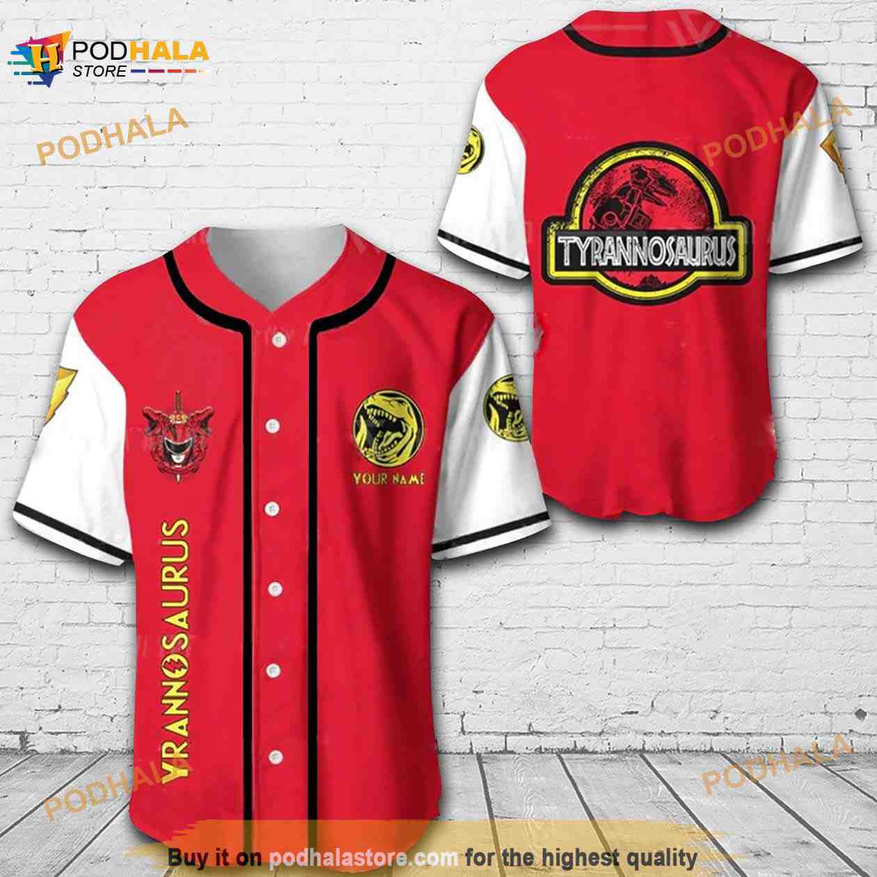 Personalized Name Tyrannosaurous Unisex 3D Baseball Jersey Personalized Name Tyrannosaurous Unisex 3D Baseball Jersey