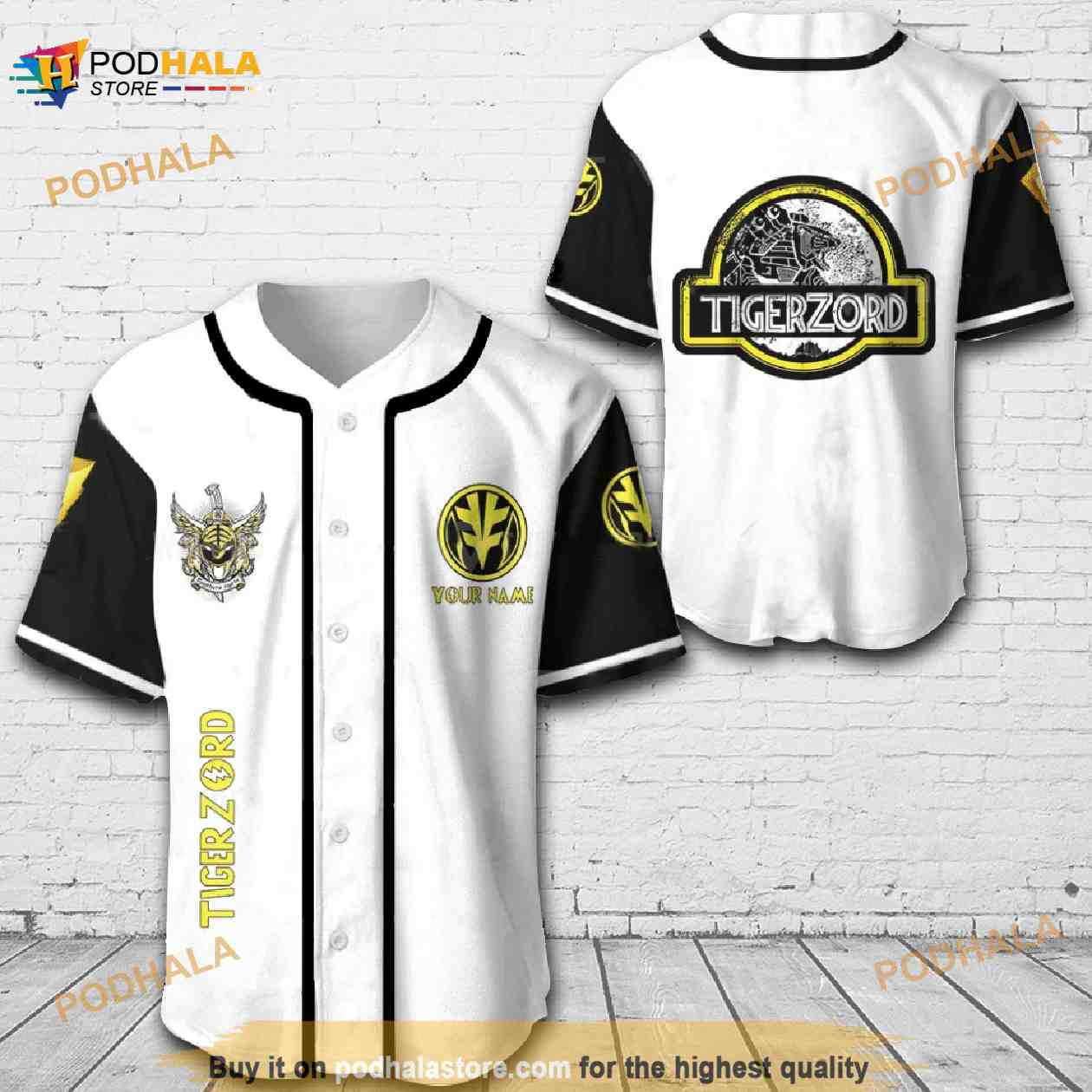 Personalized Tigerzord All Over Print Unisex 3D Baseball Jersey Personalized Tigerzord All Over Print Unisex 3D Baseball Jersey