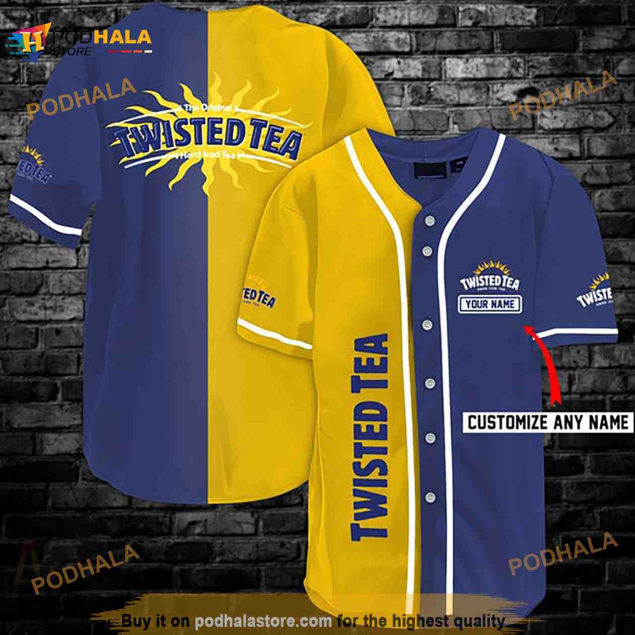 Personalized Vintage Multicolor Twisted Tea 3D Baseball Jersey