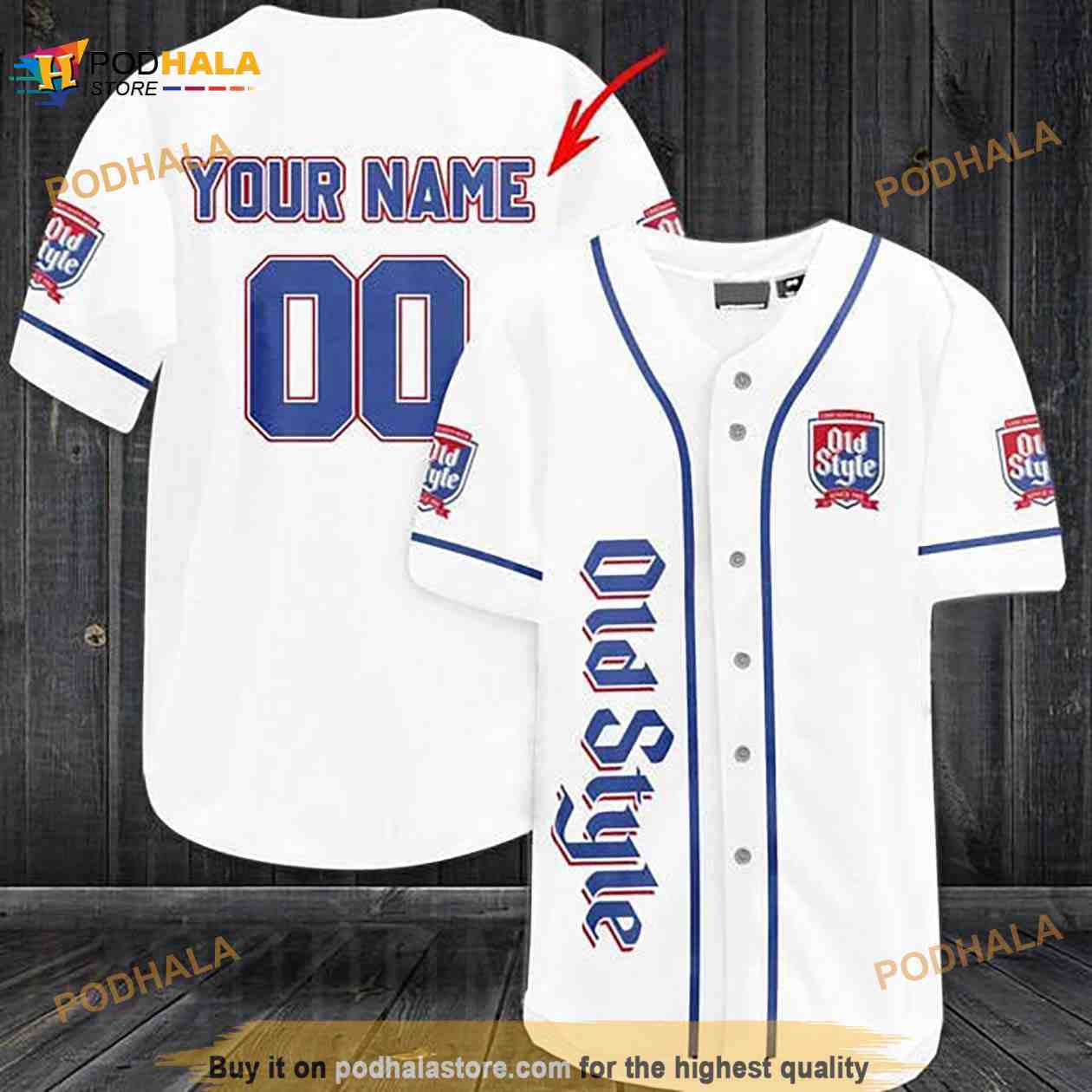 Personalized White Old Style Beer 3D Baseball Jersey Personalized White Old Style Beer 3D Baseball Jersey