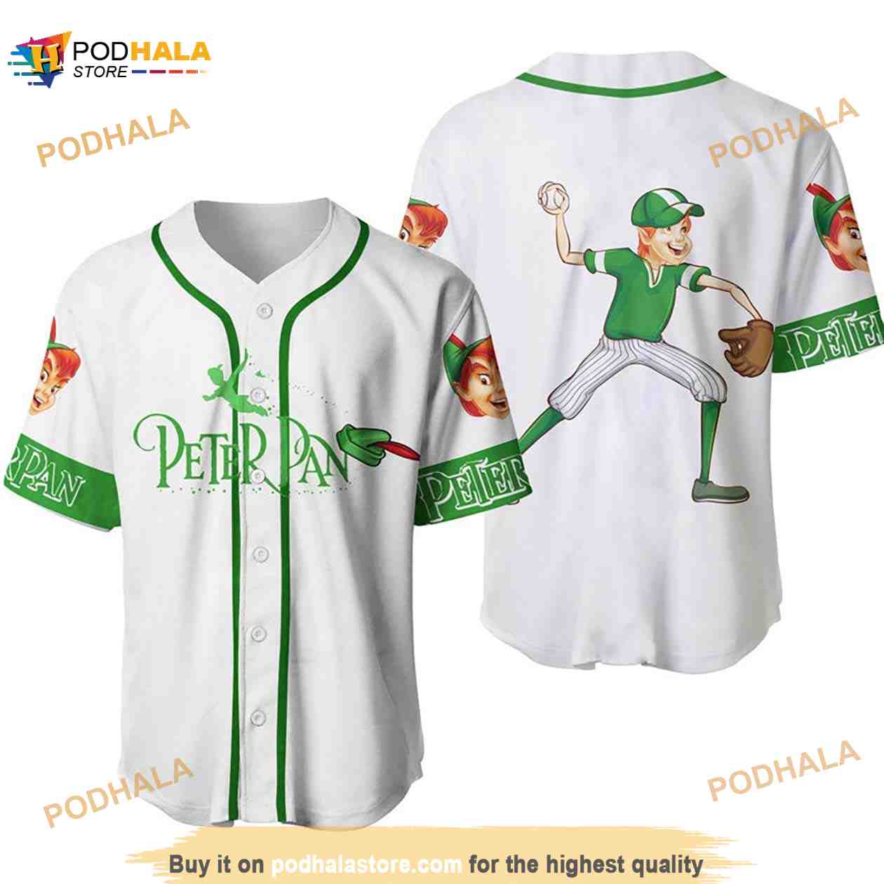Peter Pan Disney Cartoon Graphics Unisex 3D Baseball Jersey Rnn Peter Pan Disney Cartoon Graphics Unisex 3D Baseball Jersey Rnn