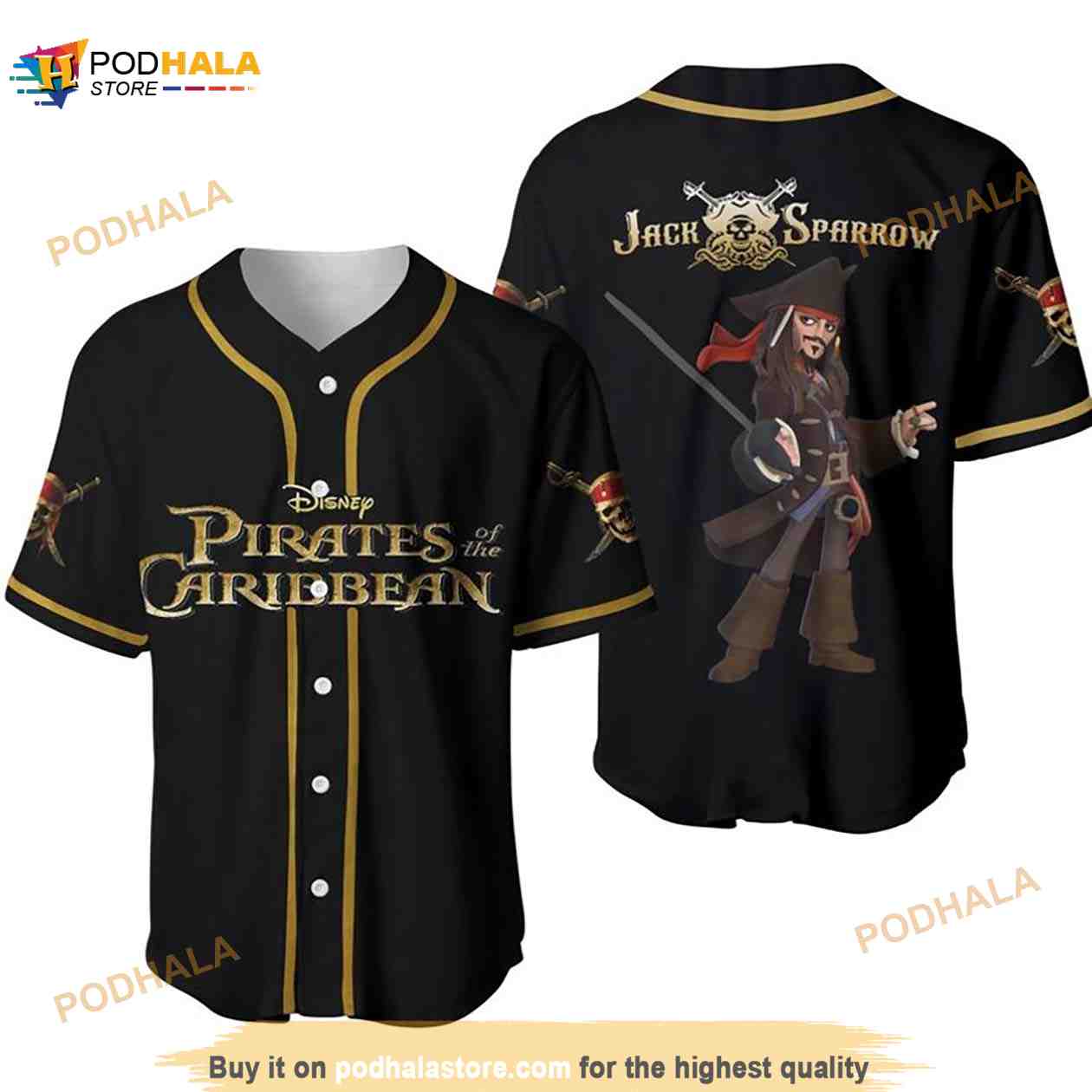 Pirates Of The Caribbean Johnny Depp Jack Sparrow Disney Cartoon Unisex 3D Baseball Jersey Pirates Of The Caribbean Johnny Depp Jack Sparrow Disney Cartoon Unisex 3D Baseball Jersey