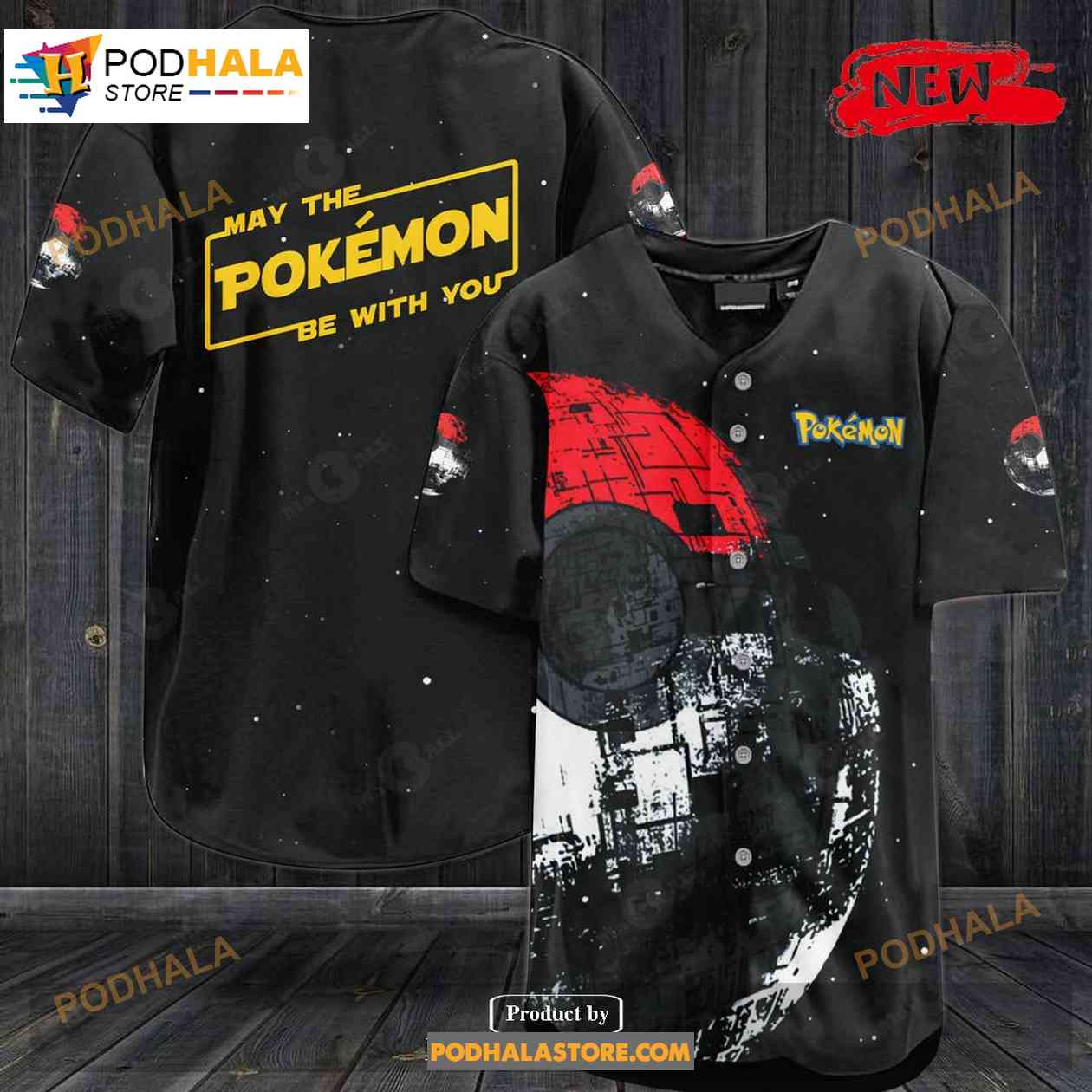 Poke Ball May The Pokemon Be With You All Over Print 3d Baseball Jersey Poke Ball May The Pokemon Be With You All Over Print 3d Baseball Jersey