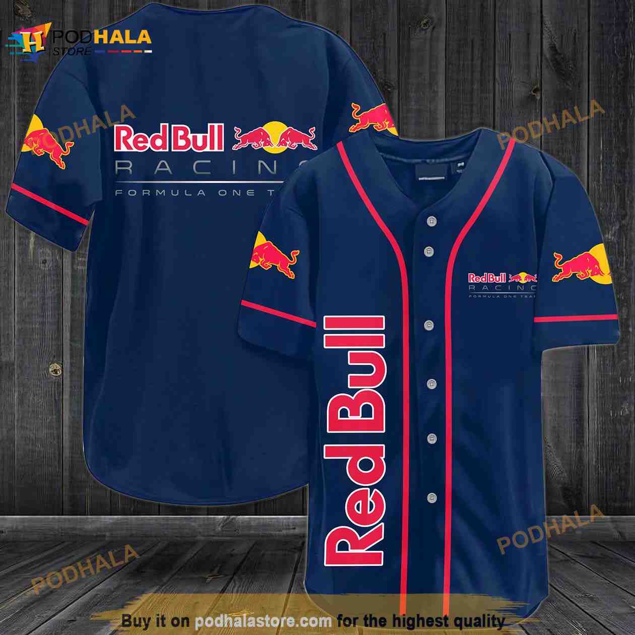 Red Bull Racing 3D Baseball Jersey Red Bull Racing 3D Baseball Jersey