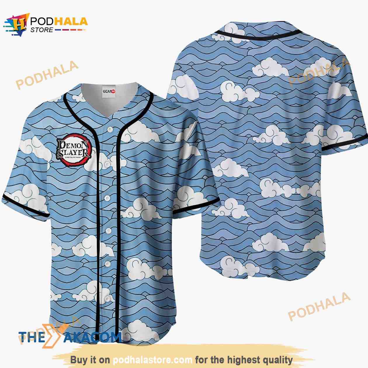Sakonji Urokodaki Kimetsu Anime Costume 3D Baseball Jersey Shirt Sakonji Urokodaki Kimetsu Anime Costume 3D Baseball Jersey Shirt