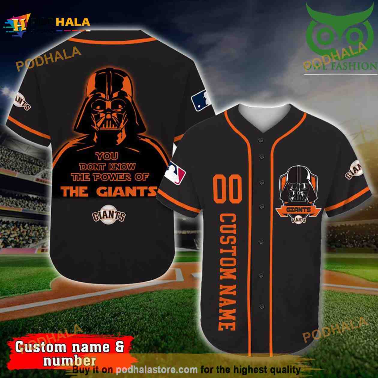 San Francisco Giants 3D Baseball Jersey Darth Vader Star Wars Personalized Name Number San Francisco Giants 3D Baseball Jersey Darth Vader Star Wars Personalized Name Number