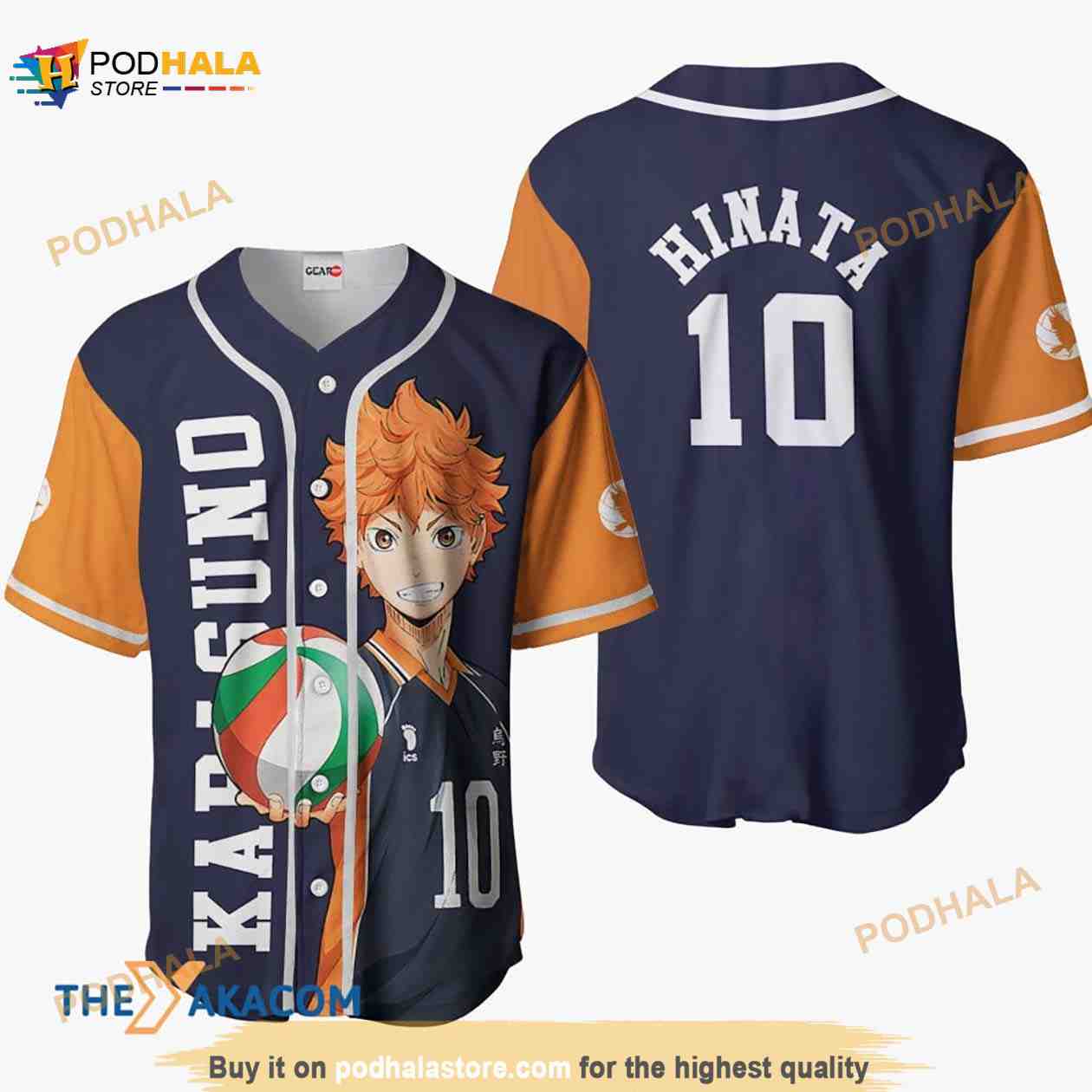 Shoyo Hinata Haikyuu Anime 3D Baseball Jersey Shirt Shoyo Hinata Haikyuu Anime 3D Baseball Jersey Shirt