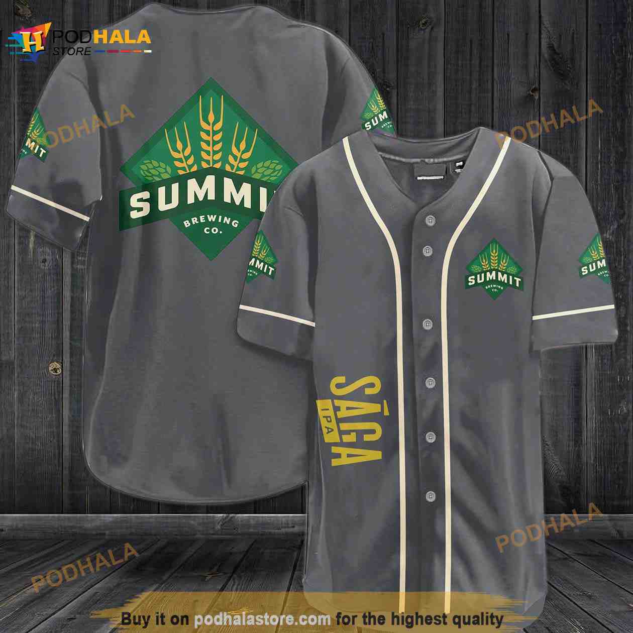 Summit Brewing Co. Saga Ipa 3D Baseball Jersey Summit Brewing Co. Saga Ipa 3D Baseball Jersey