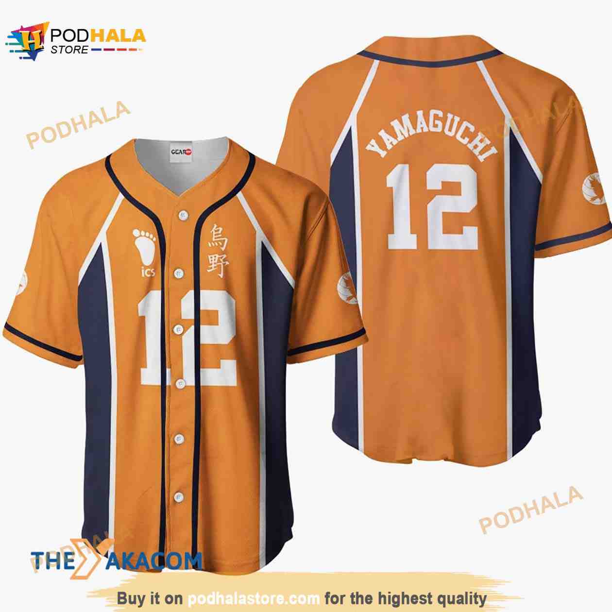 Tadashi Yamaguchi Haikyuu Anime Costume 3D Baseball Jersey Shirt Tadashi Yamaguchi Haikyuu Anime Costume 3D Baseball Jersey Shirt