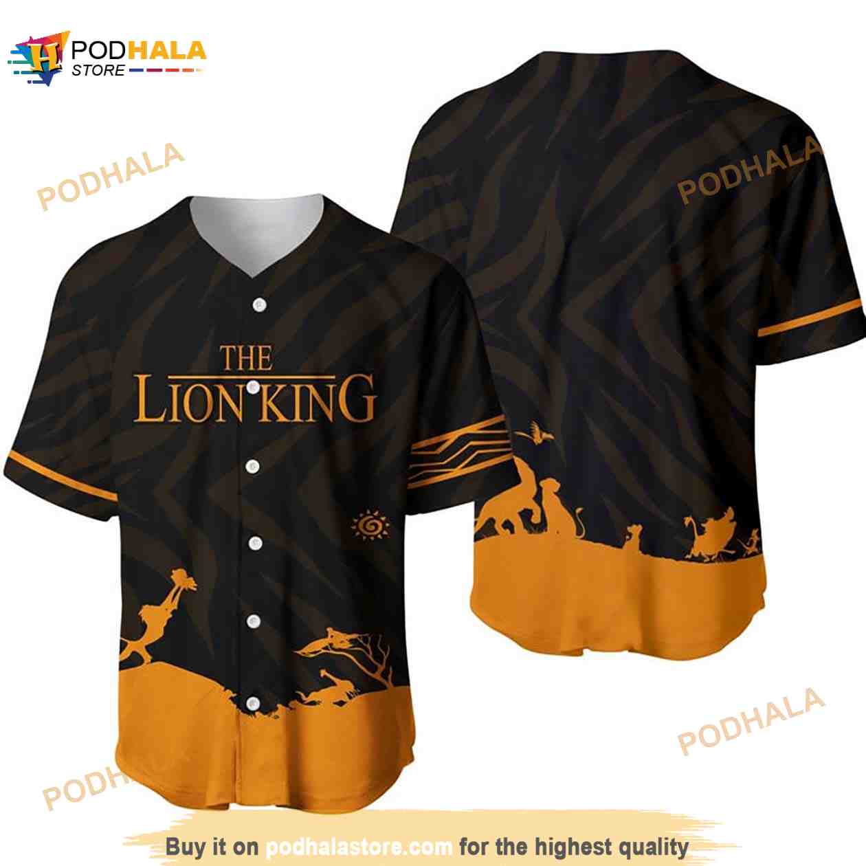 The Lion King Iconic Scene All Over Print 3D Baseball Jersey The Lion King Iconic Scene All Over Print 3D Baseball Jersey