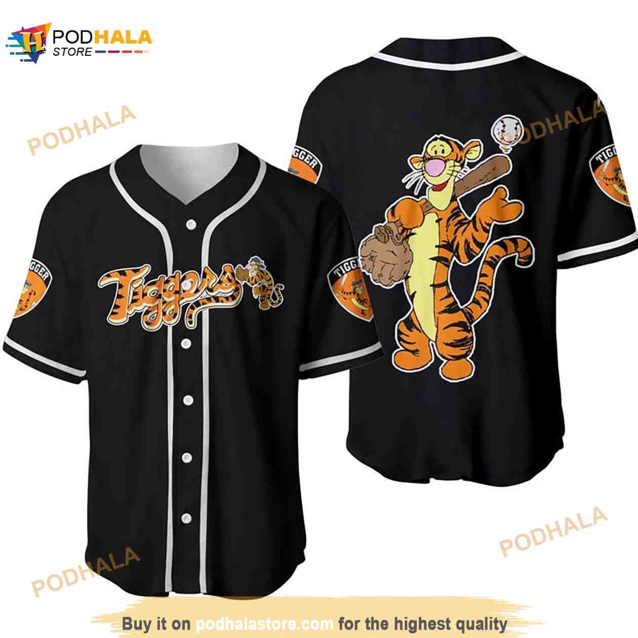 Tigger Winnie The Pooh Disney Cartoon Graphics Unisex 3D Baseball Jersey Tigger Winnie The Pooh Disney Cartoon Graphics Unisex 3D Baseball Jersey