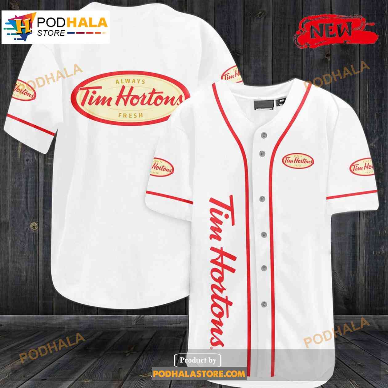 Tim Hortons Always Fresh Baseball Jersey Tim Hortons Always Fresh Baseball Jersey