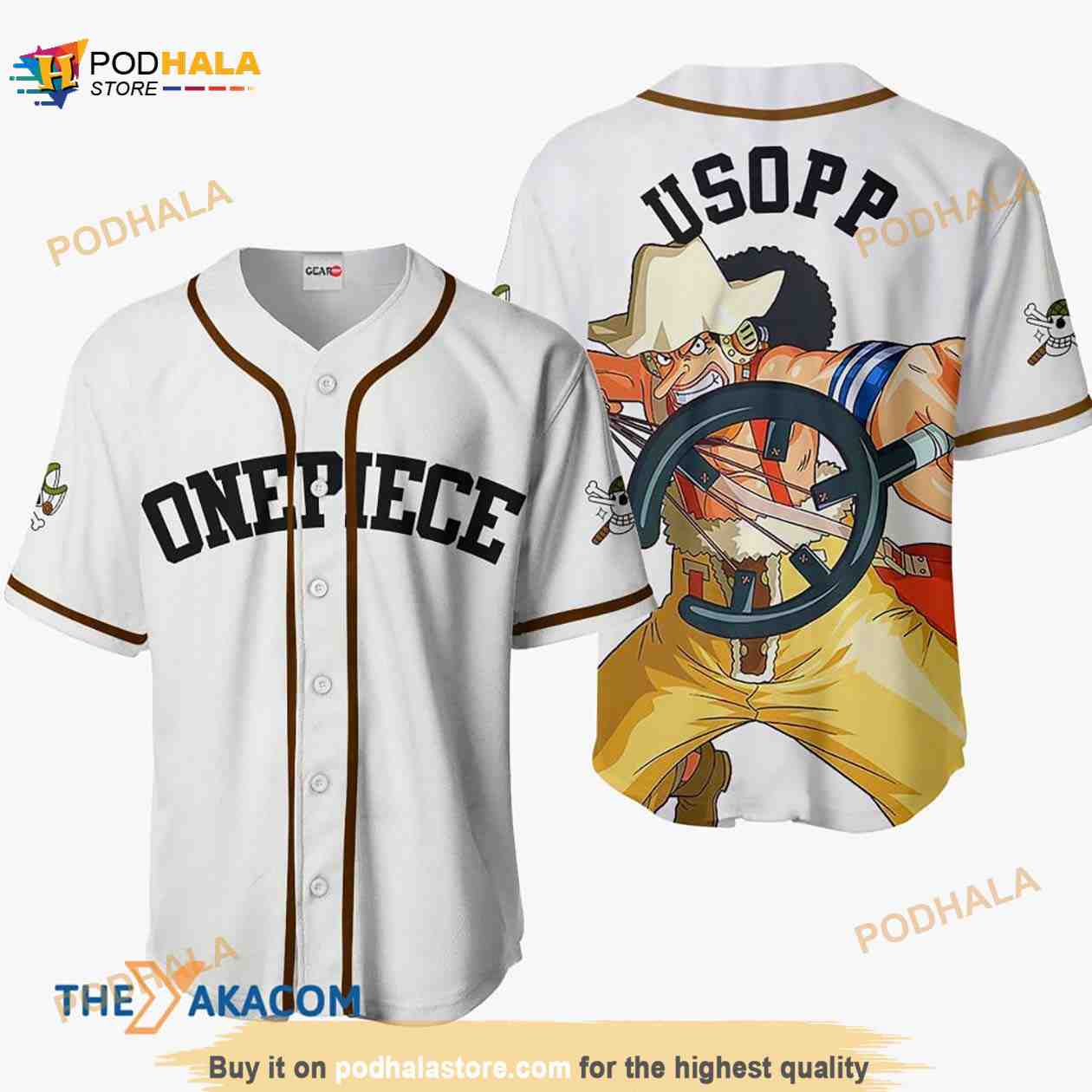 Usopp One Piece Anime 3D Baseball Jersey Shirt Usopp One Piece Anime 3D Baseball Jersey Shirt