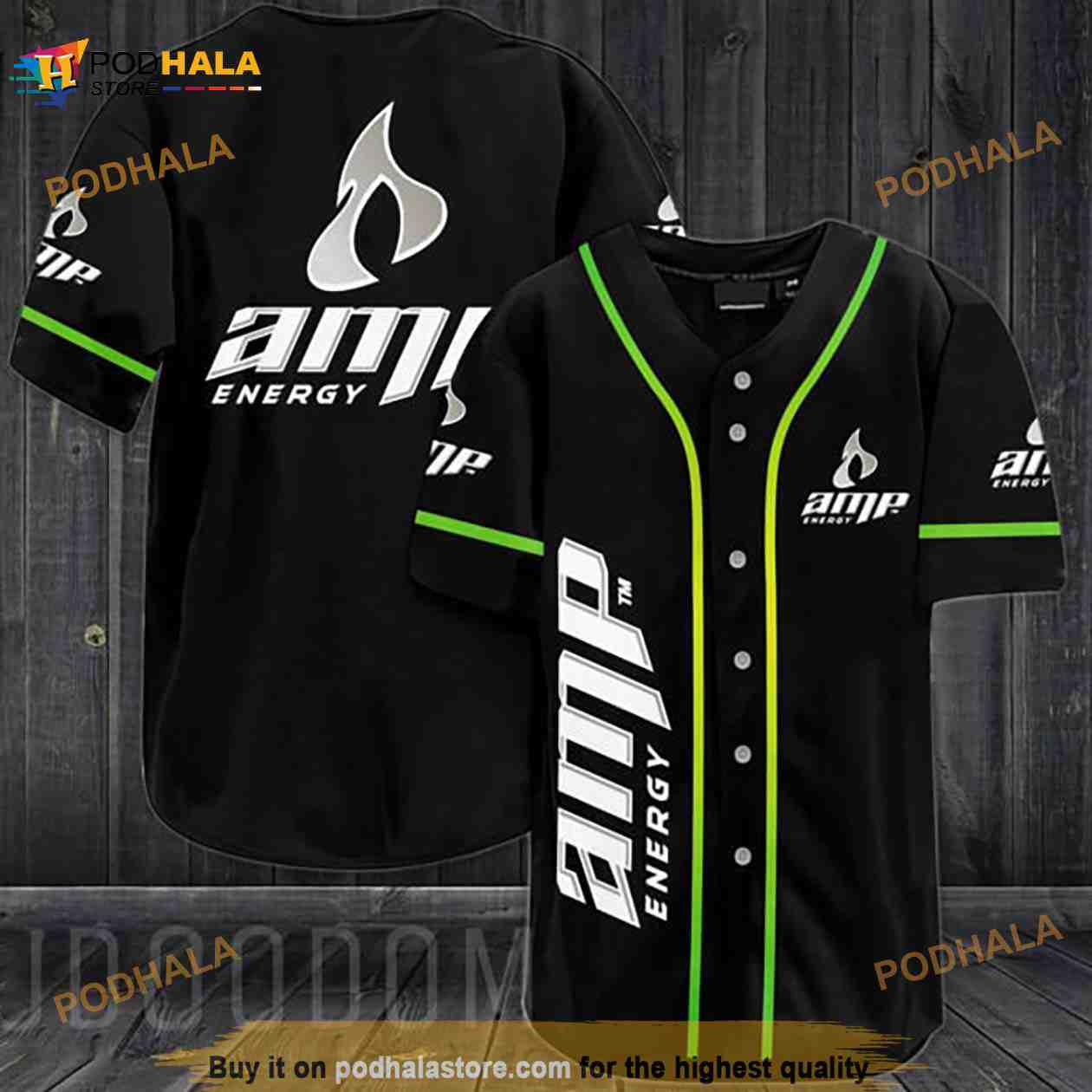 Vintage Black Amp Energy 3D Baseball Jersey Vintage Black Amp Energy 3D Baseball Jersey