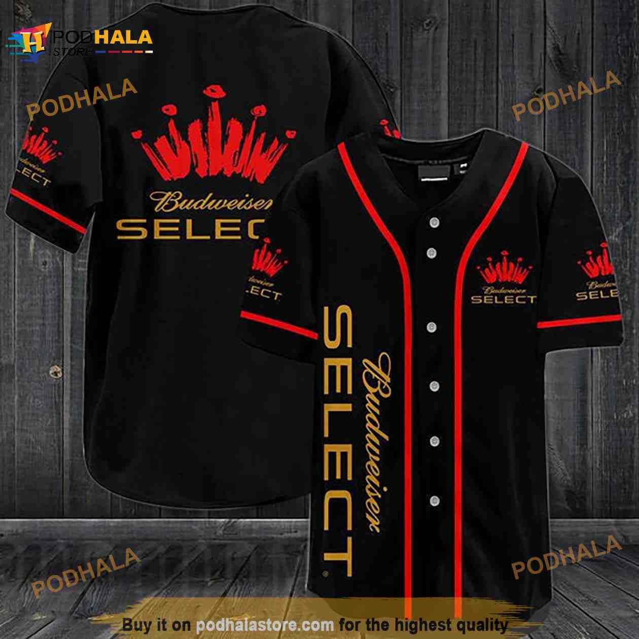 Vintage Budweiser Select Beer 3D Baseball Jersey Vintage Budweiser Select Beer 3D Baseball Jersey