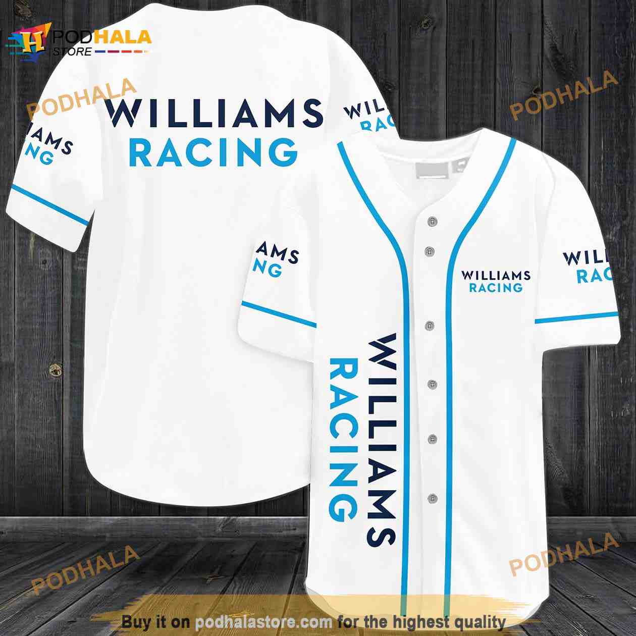 Williams Racing 3D Baseball Jersey Williams Racing 3D Baseball Jersey