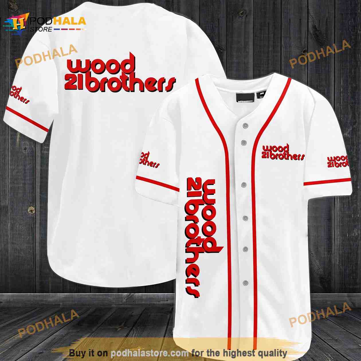 Wood Brothers Racing Car Team 3D Baseball Jersey Wood Brothers Racing Car Team 3D Baseball Jersey