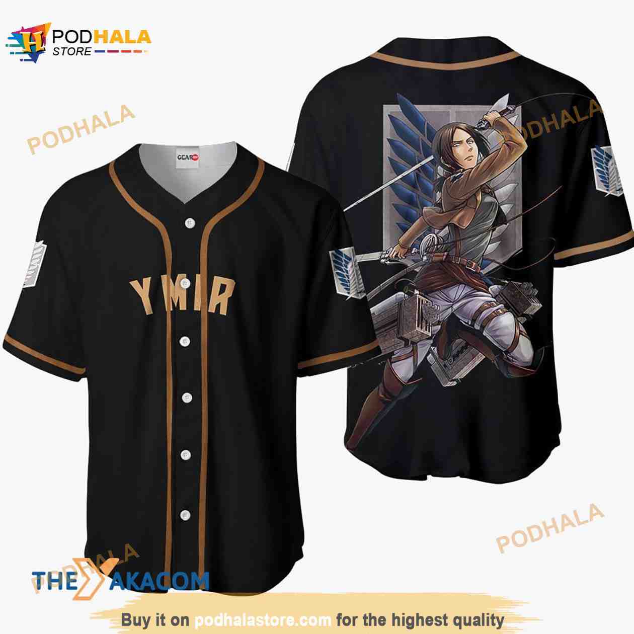 Ymir Attack On Titan Anime 3D Baseball Jersey Shirt Ymir Attack On Titan Anime 3D Baseball Jersey Shirt