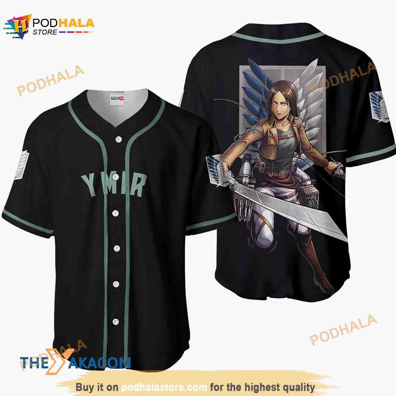 Ymir Attack On Titan Final Anime 3D Baseball Jersey Shirt Ymir Attack On Titan Final Anime 3D Baseball Jersey Shirt