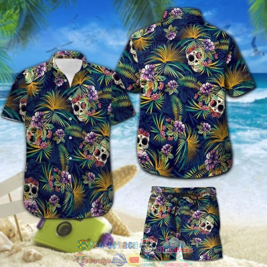 Skull Tropicall Hawaiian Shirt And Shorts Skull Tropicall Hawaiian Shirt And Shorts