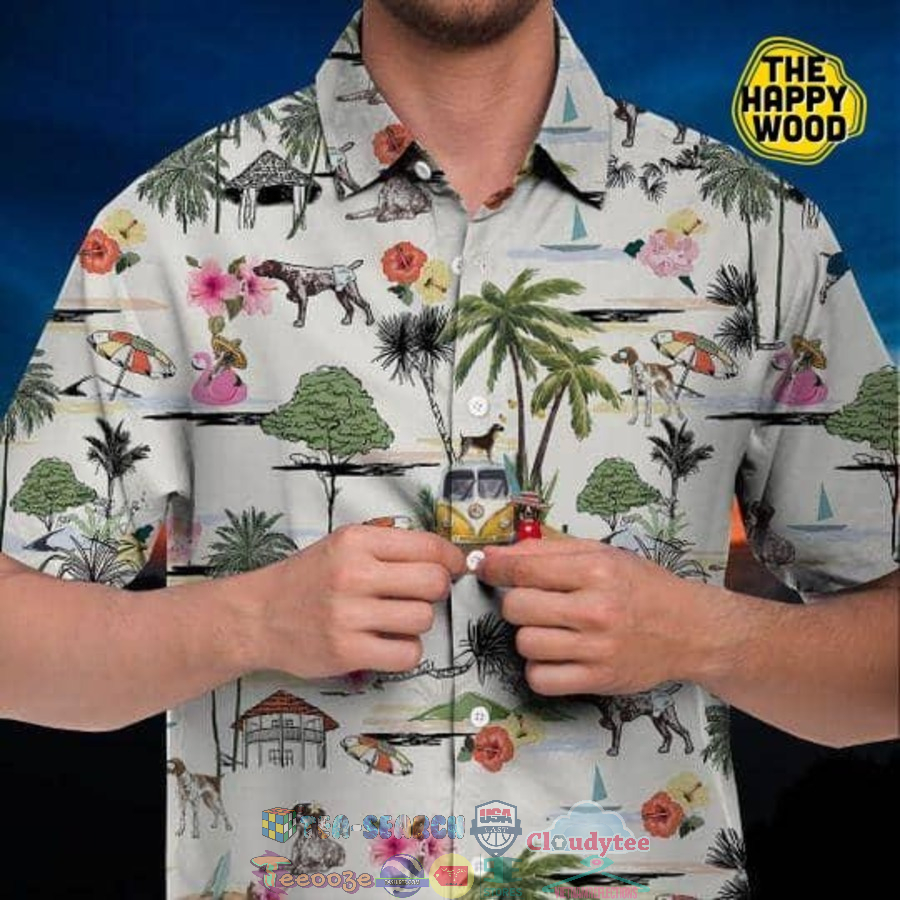 German Shorthaired Pointer Camping Hawaiian Shirt And Shorts German Shorthaired Pointer Camping Hawaiian Shirt And Shorts