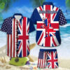 United Kingdom American Flag Hawaiian Shirt And Shorts
