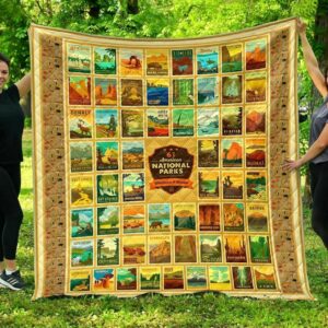 61 American National Parks Quilt Blanket