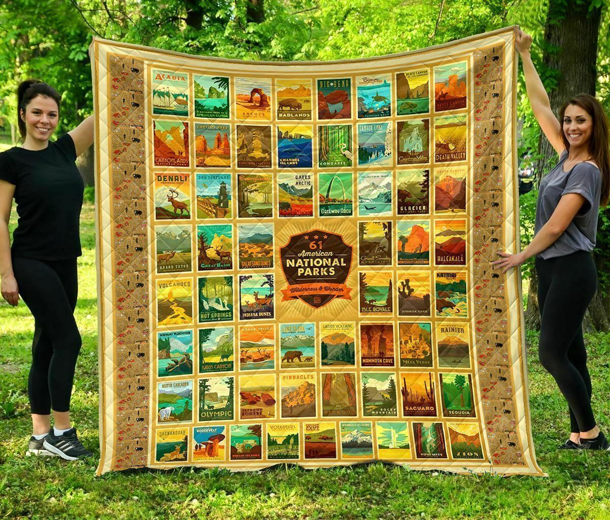 61 American National Parks Quilt Blanket 61 American National Parks Quilt Blanket
