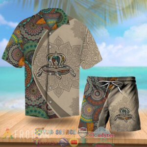 Aloha Mandala Crown Royal Hawaiian Shirt And Shorts