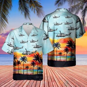 Royal Navy Merlin Hm Mk2 Hawaiian Shirt