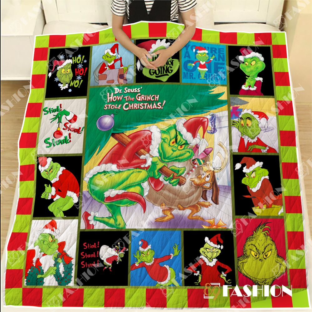 89Fashion Quilt The Grinch Christmas Quilt 89Fashion Quilt The Grinch Christmas Quilt