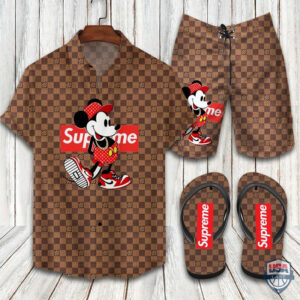 Louis Vuitton Supreme Hawaiian Shirt Beach Short