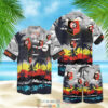 Stade Rennais Fc Palm Tree Hawaiian Shirt Beach Shorts