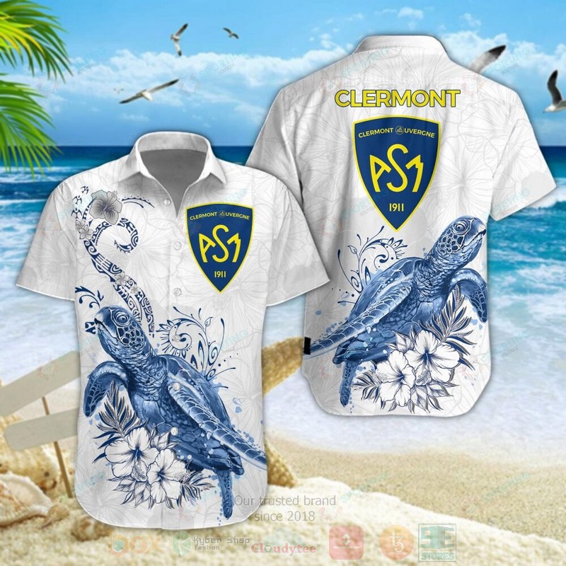 Asm Clermont Auvergne Turtle Hawaiian Shirt Asm Clermont Auvergne Turtle Hawaiian Shirt