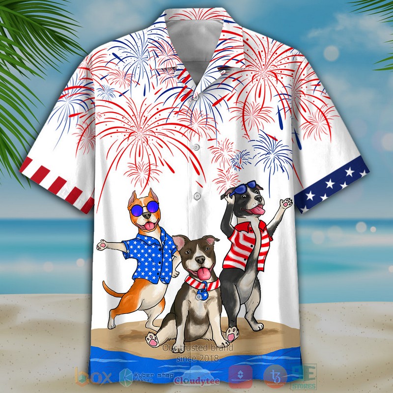 American Staffordshire Terrier Independence Day Is Coming Hawaiian Shirt American Staffordshire Terrier Independence Day Is Coming Hawaiian Shirt
