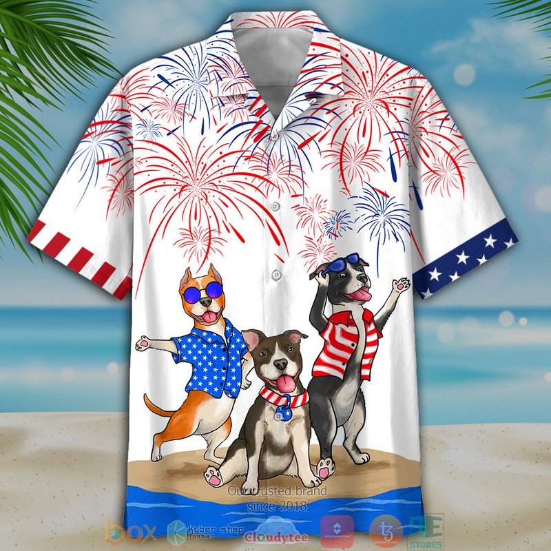 American Staffordshire Terrier Independence Day Is Coming Hawaiian Shirt American Staffordshire Terrier Independence Day Is Coming Hawaiian Shirt